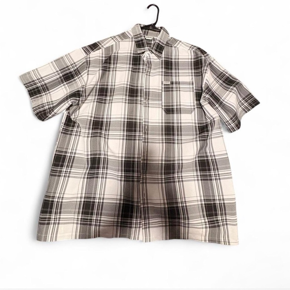Classic Black and White Plaid Men's Shirt
